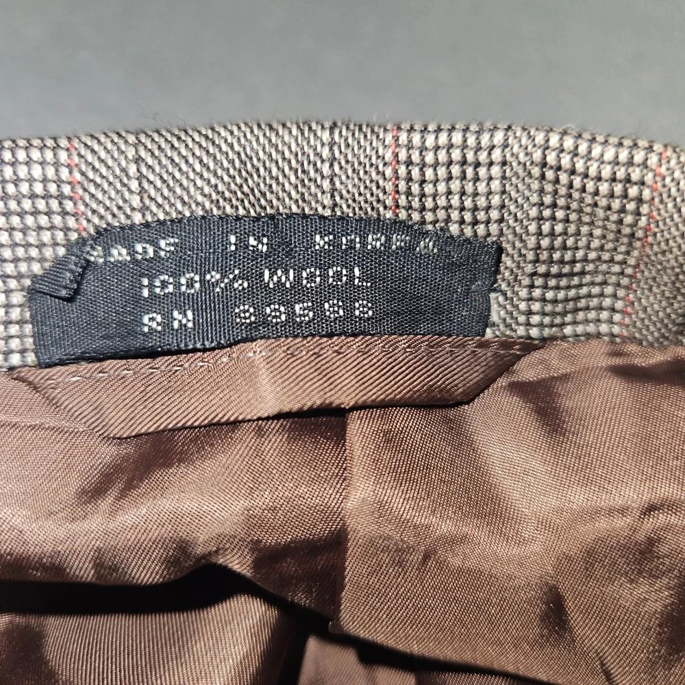 VTG Florentino Clothes Glen Check 2PC Wool Suit Blazer Trousers Gray Sz 38x33